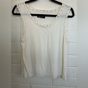 Dancing Queen Ivory Sleeveless Blouse